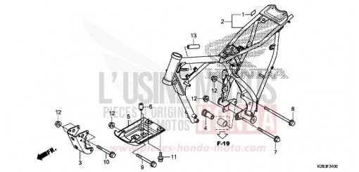 CARROSSERIE DE CHASSIS (CRF125F/FB E/H/J) CRF125FE de 2014